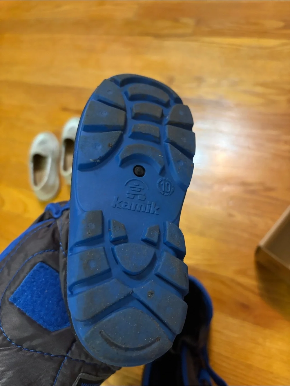 Kamik Black and Blue Kids Snow Boots